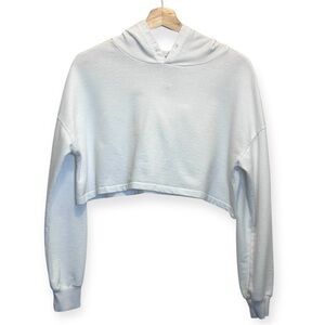 Refuge White Cropped Hoodie - Small
